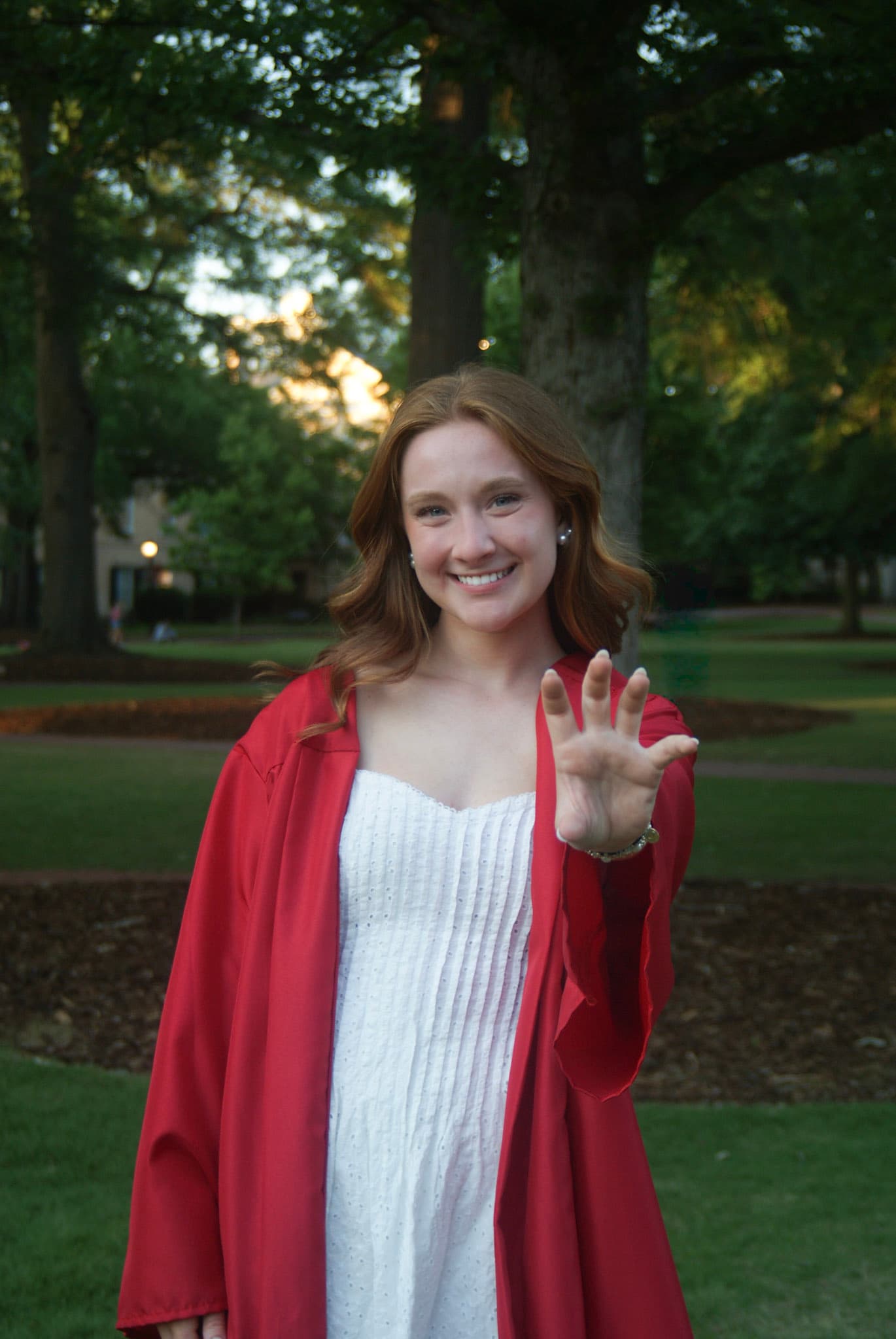 Senior portrait in warm outdoor light